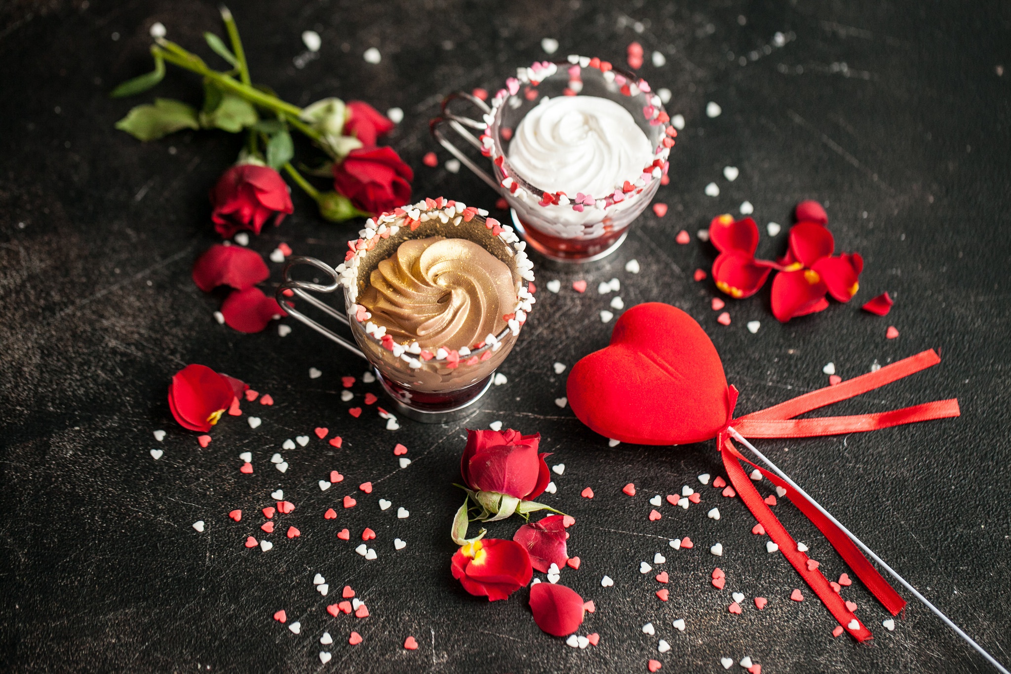 Download wallpaper Heart, Dessert, Valentine's day, The sweetness, sec...