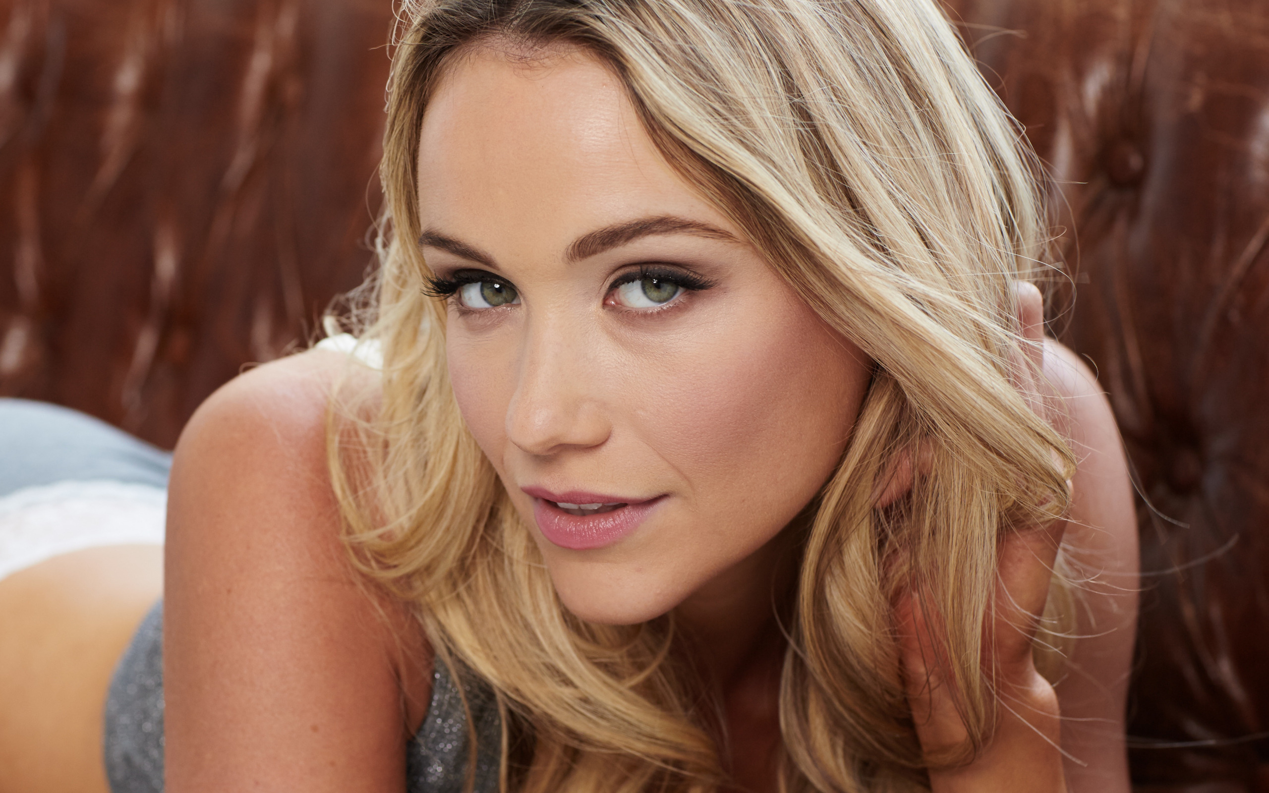 Download wallpaper look, actress, blonde, Katrina Bowden, section girls in ...