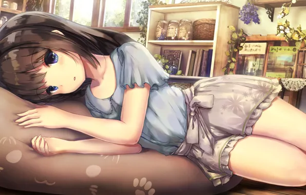 Picture room, anime, art, girl, lies