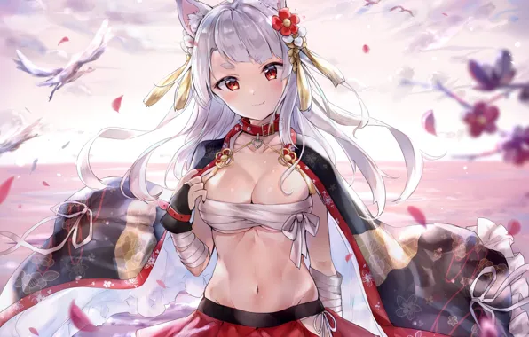 Picture girl, anime, ears, clips, Azur Lane