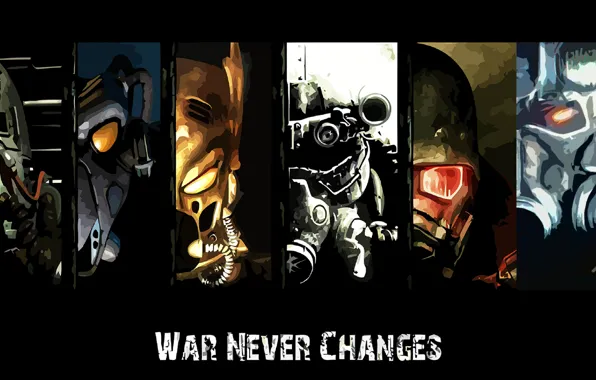 Picture Fallout, Fallout 3, Fallout: New Vegas, Fallout 4, war never changes, Fallout 2