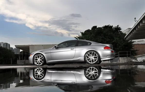 Picture Water, Reflection, Wheel, Machine, The door, Drives, Silver, BMW 6
