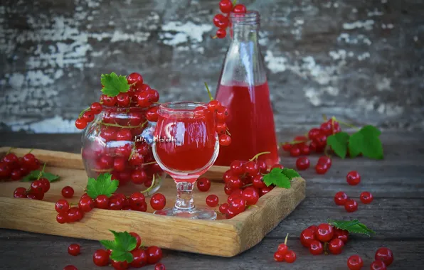 Picture berries, juice, drink, currants, red currant