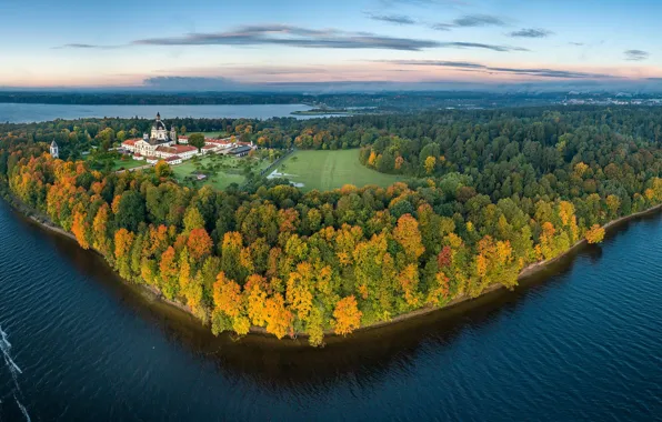 Picture Lithuania, Kaunas, Autumn Panorama, Pažaislis