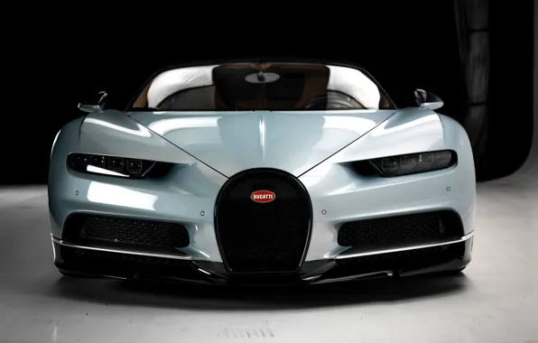 Picture Bugatti, Front, Silver, VAG, Aerodynamic, Chiron