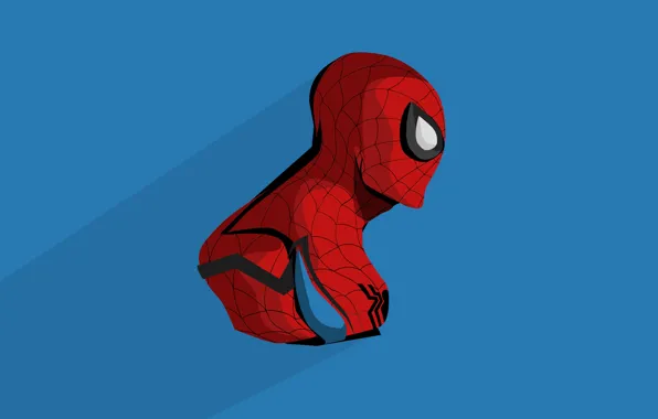 Picture blue, red, background, art, costume, comic, MARVEL, Spider Man, Spider-Man