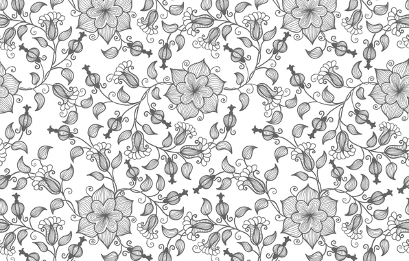 Picture flowers, pattern, vector, texture
