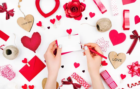 Picture love, romance, hearts, red, love, romantic, hearts, Valentine's Day, gift, decoration
