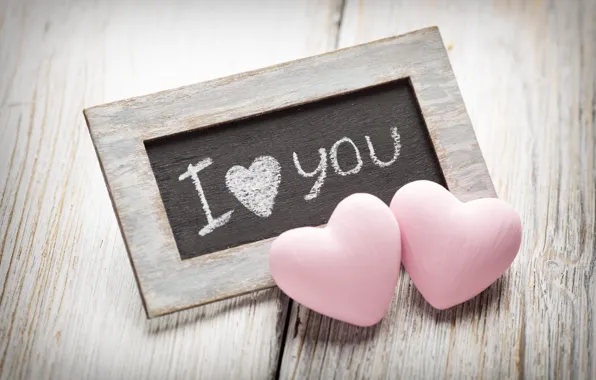 Picture hearts, Board, love, i love you, pink, romantic, hearts, Mel, valentine's day