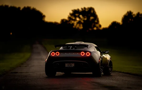 Picture road, night, Lotus, sports car, Requires, Lotus Exige