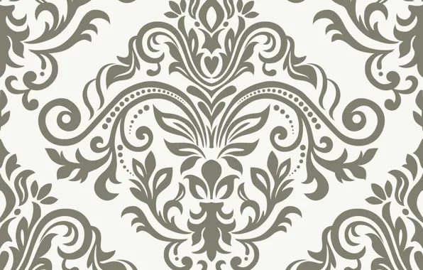 Picture flowers, pattern, vector, texture, ornament, with, vintage, pattern, ornament, seamless, damask