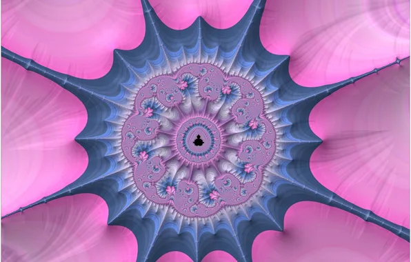 Picture pink, star, fractal