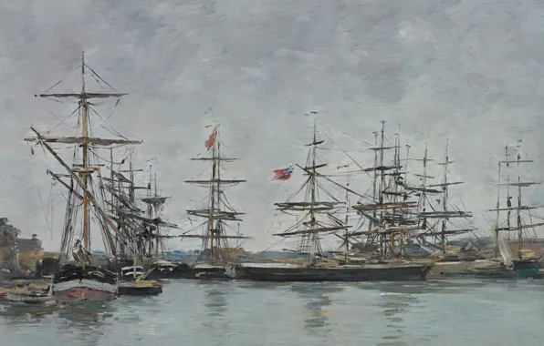 Picture ships, picture, Eugene Boudin, Eugene Boudin, Deauville