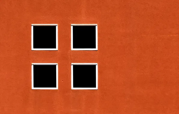 Picture wall, Windows, orange