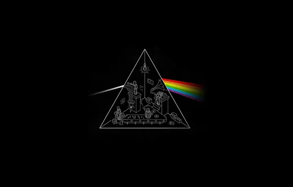Picture Black, Music, Background, Triangle, Pink Floyd, Prism, Rock, Dark side of the moon, Pink Floyd, …