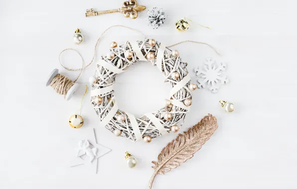 Picture New Year, Christmas, white, vintage, merry christmas, decoration