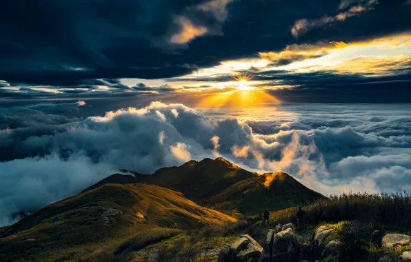 Picture Sun, Mountain, View, Travel, Cloud, Rise
