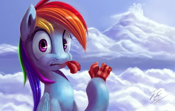 Picture the sky, cartoon, art, Rainbow Dash, My Little Pony: Friendship is Magic, MLP:FiM, by Tsitra360