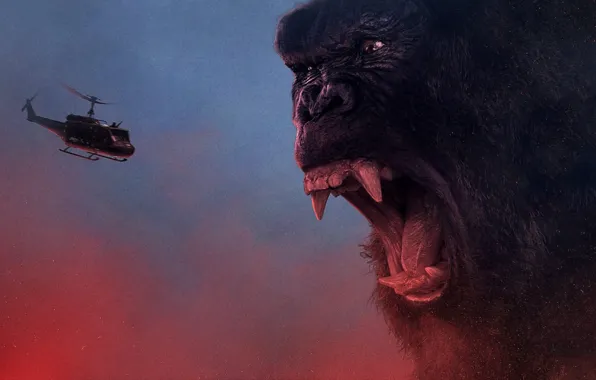 Picture King Kong, cinema, movie, gorilla, fang, film, angry, strong, fury, Kong, Kong: Skull Island, Skull …