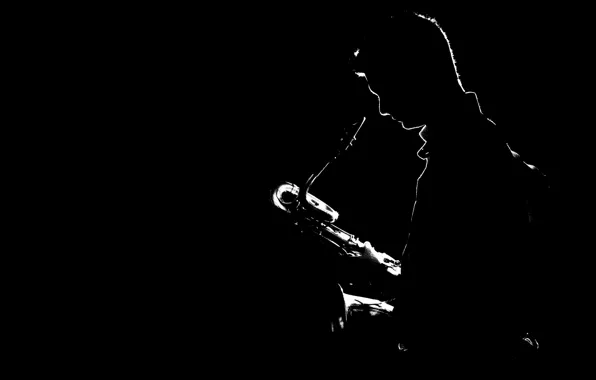 Picture silhouette, Saxophone, musician