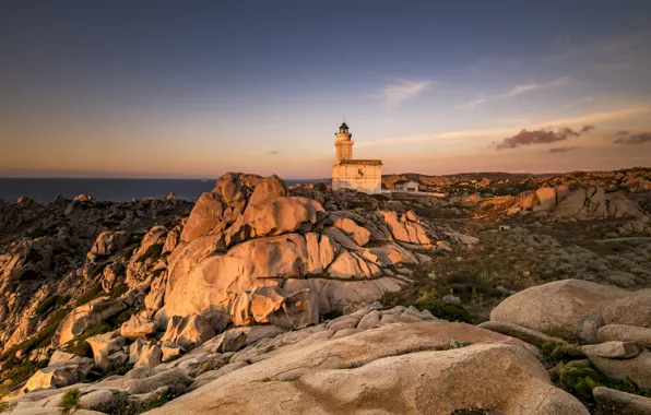 Picture lighthouse, Italia, Sardinia, The lighthouse of Capo Testa