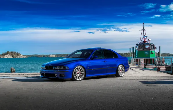 Picture BMW, Blue, E39