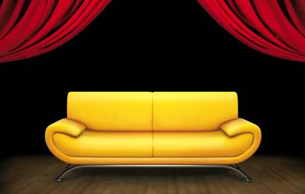 Picture background, sofa, interior, curtain