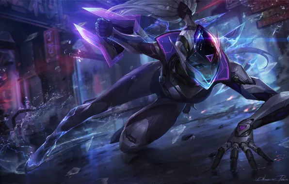 Picture the game, fantasy, art, League of Legends, Riot Games, Chengwei Pan, Project Vayne splash for …