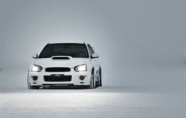 Picture Subaru, Impreza, WRX, Winter, STI, White