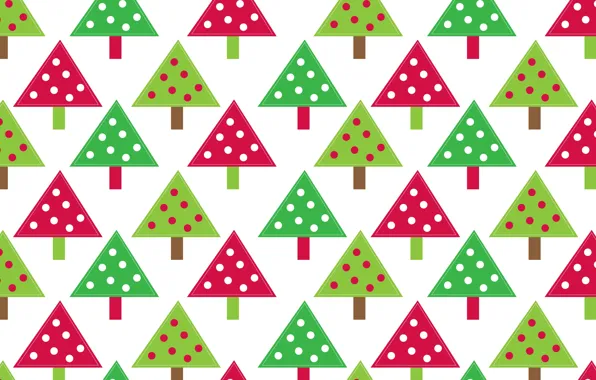 Picture abstraction, tree, holiday, pattern, paint, toys, tree, New Year
