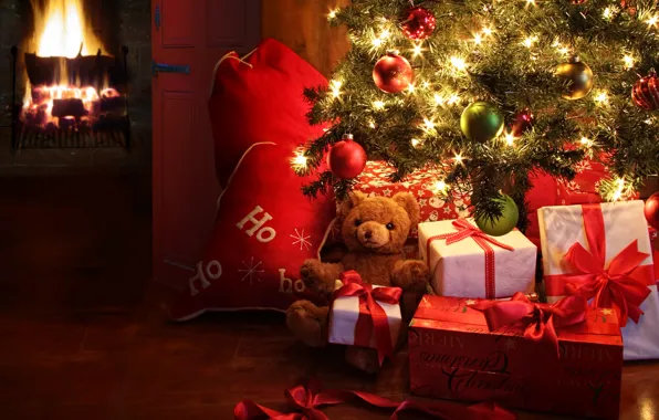 Picture New Year, Christmas, merry christmas, decoration, christmas tree, gifts