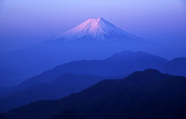 Picture the sky, the evening, morning, Japan, mount Fuji, Fuji