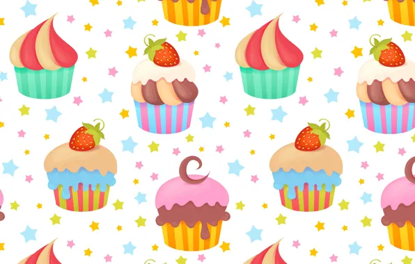 Picture Background, Texture, Cupcakes