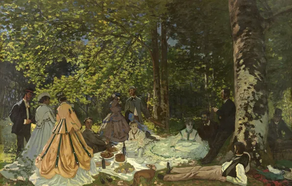 Picture Claude Monet, Claude Monet, Breakfast on the grass, The luncheon on the grass, State Museum …