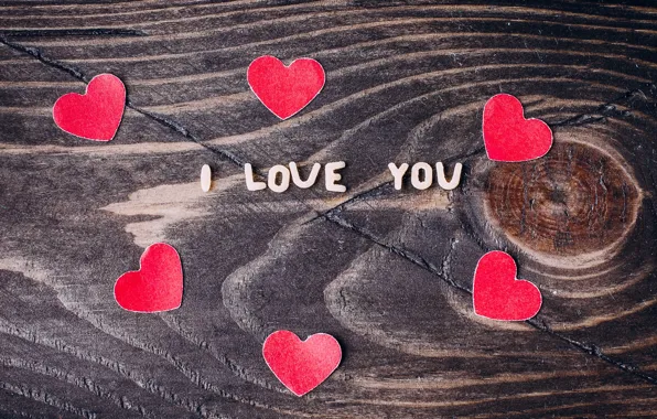 Wallpaper love, heart, hearts, love, happy, I love you, heart, wood,  romantic, Valentine's Day images for desktop, section настроения - download