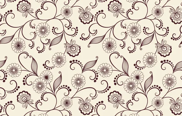 Picture flowers, background, pattern, vector, texture, leaves