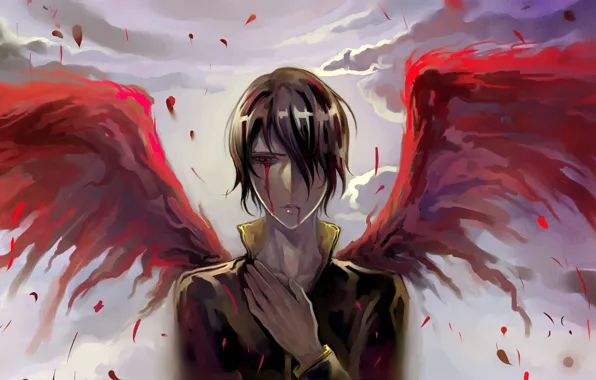 Picture blood, game, anime, wings, man, vampire, asian, manga, Noble, powerful, strong, korean, Noblesse, Rai, by …