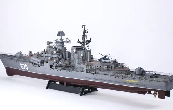 Picture model, rear view, squadron, destroyer, head, Modern, 670, project 956