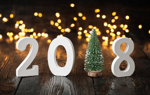 Picture holiday, tree, New year, herringbone, 2018, New Year