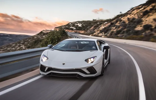 Picture the evening, Lamborghini, supercar, Aventador S