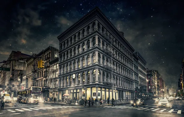 Picture night, New York, Manhattan, Gotham