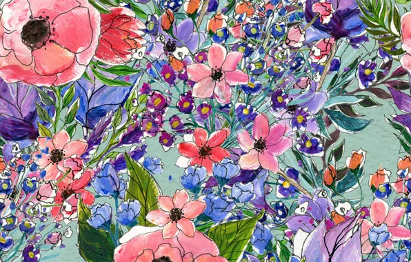 Picture Flowers, pattern, pattern, seamless, Floral