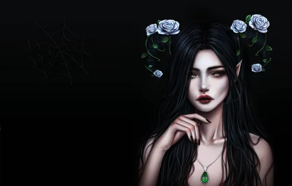Picture girl, holiday, fantasy, art, Halloween, No Name
