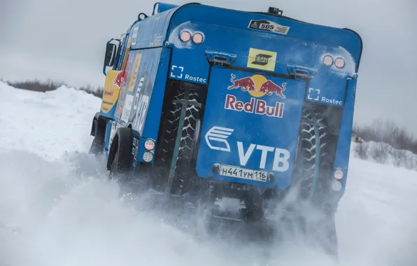 Picture Winter, Snow, Truck, Master, Day, Russia, Kamaz, Rally, KAMAZ, Power, Cold, RedBull, Master, The Arctic