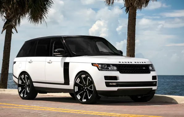 Picture Range Rover, black, with, Supercharged, painted, gloss, two-tone