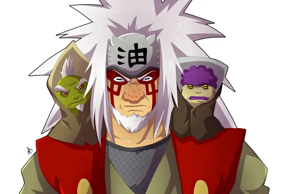 Picture Naruto, frog, Naruto Shippuden, kanji, Jiraya, Shima, Fukasaku, to tysuyo, Jiraya sage mode, by vergildvs