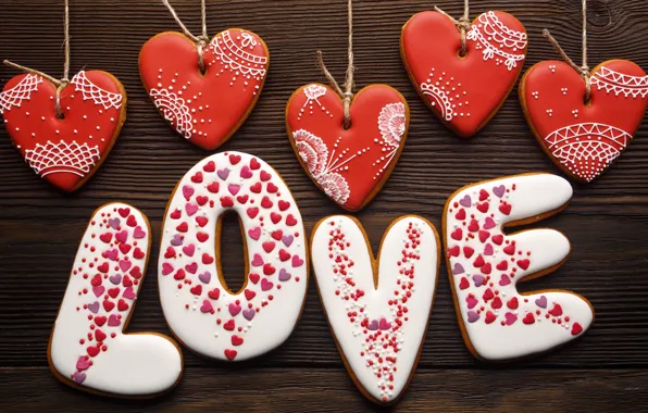 Picture holiday, love, gingerbread, Valentine's day