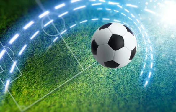 Wallpaper abstraction, football, the ball, art, stadium, stadium, football  field, wallpaper., soccer field, OLE-OLE-OLE-OLE, lights train, the  trajectory of a curveball images for desktop, section рендеринг - download