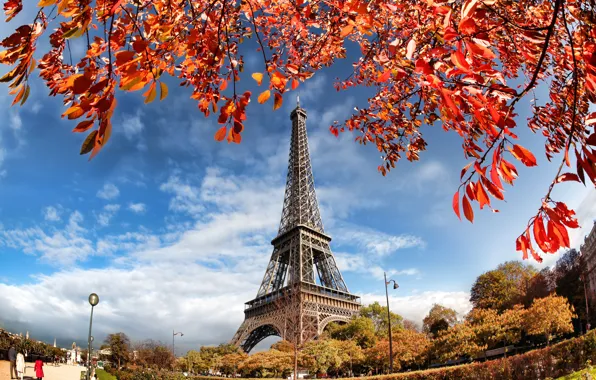 Picture autumn, France, Paris, Paris, river, France, autumn, leaves, Eiffel Tower, cityscape
