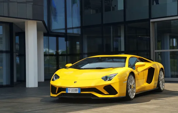 Picture Lamborghini, Yellow, Aventador